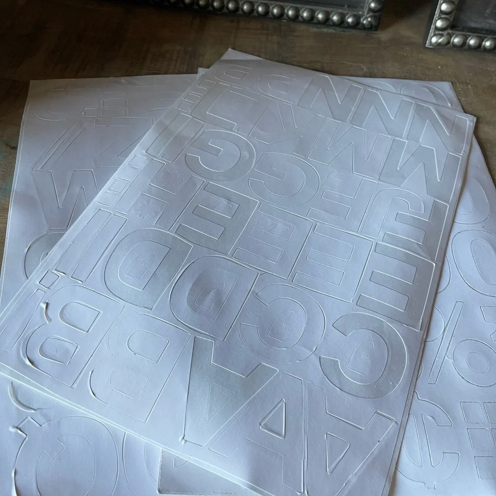 Sticker letter various sizes colors lot bulk